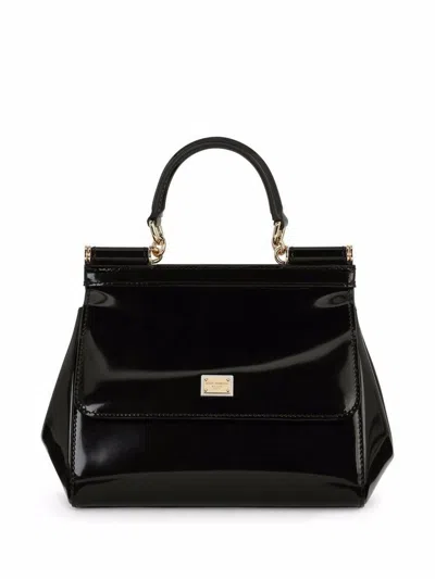 DOLCE & GABBANA DOLCE & GABBANA SICILY MEDIUM LEATHER HANDBAG