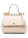 Dolce & Gabbana Sicily Medium Leather Handbag In Pink
