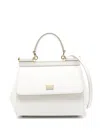 Dolce & Gabbana Women Sicily Medium Leather Handbag In White
