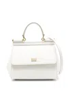 Dolce & Gabbana Women Sicily Medium Leather Handbag In White