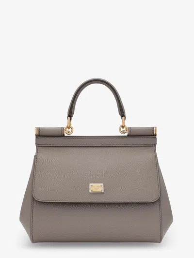 Dolce & Gabbana Sicily Medium Leather Shoulder Bag In Brown