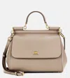 Dolce & Gabbana Sicily Medium Leather Shoulder Bag In Neutrals