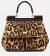 Dolce & Gabbana Sicily Medium Leopard-print Tote Bag In Brown