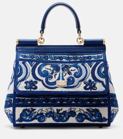 Dolce & Gabbana Sicily Medium Maiolica Canvas Tote Bag