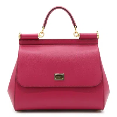Dolce & Gabbana Sicily Medium Shoulder Bag In Pink