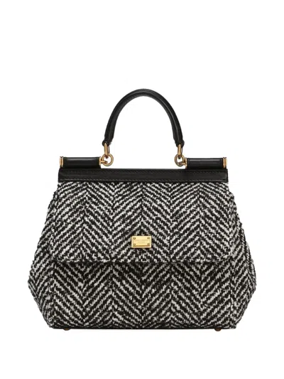 Dolce & Gabbana Sicily Medium Tote Bag In White