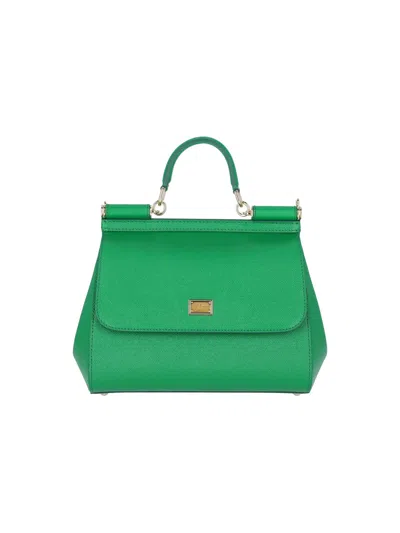 Dolce & Gabbana Large Sicily Tote Bag In Green