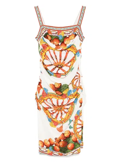 Pre-owned Dolce & Gabbana Sicily Midi Dress
