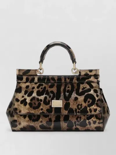 Dolce & Gabbana Sicily Mini Calfskin Leather Shoulder Bag In Pink