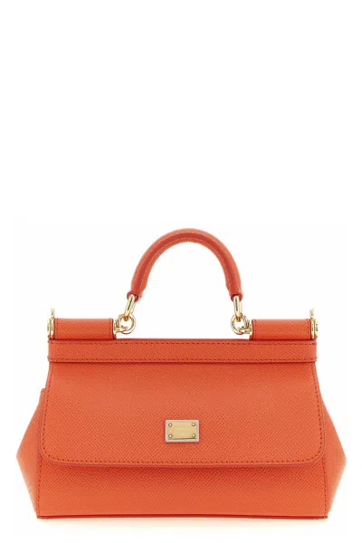 Dolce & Gabbana 'sicily' Mini Handbag In Orange