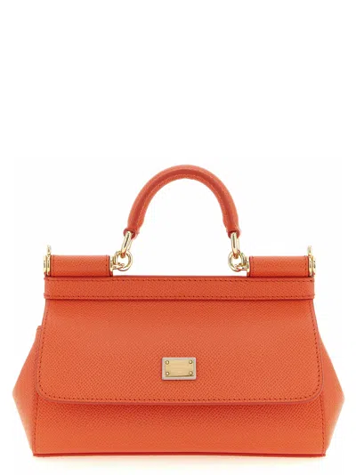 Dolce & Gabbana 'sicily' Mini Handbag In Orange