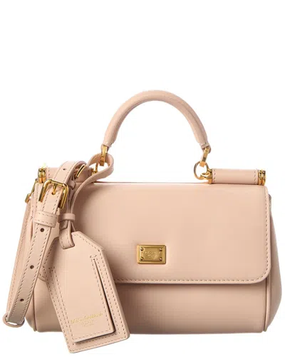 Dolce & Gabbana Sicily Mini Leather Clutch In Pink