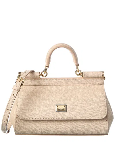 Dolce & Gabbana Sicily Mini Leather Shoulder Bag In Pink