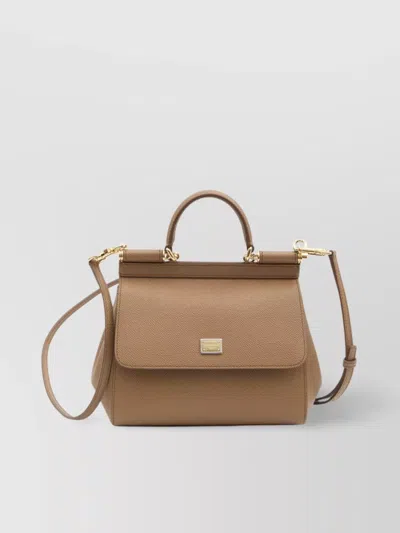 Dolce & Gabbana Sicily Miss Medium Top-handle Bag In Brown