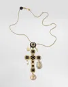 Dolce & Gabbana Sicily Necklace 18-carat Yellow Gold And Black Sapphires In Gold