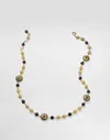 Dolce & Gabbana 18k Yellow Gold Sicily Jade And Black Sapphire Necklace In Gold