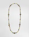 Dolce & Gabbana 18k Yellow Gold Sicily Jade And Black Sapphire Necklace