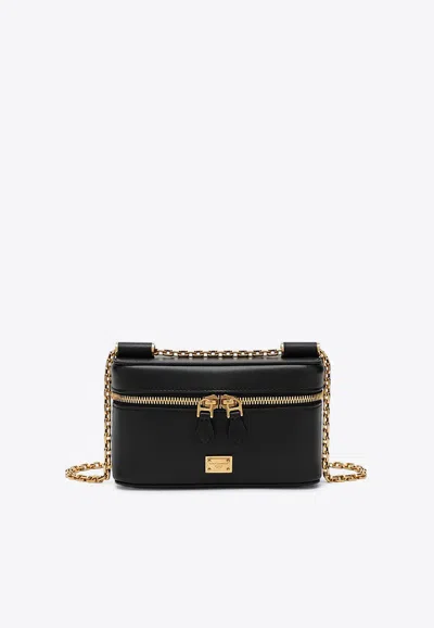 DOLCE & GABBANA SICILY PLONGÈ LEATHER CROSSBODY BAG