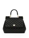 Dolce & Gabbana Sicily Quilted Handbag In Black