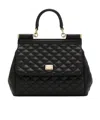 Dolce & Gabbana Sicily Quilted Handbag In Black