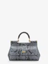 Dolce & Gabbana Carta Zucchero Python Bag In Blue