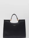 Dolce & Gabbana Black Calfskin Tote Bag With Adjustable Shoulder Strap