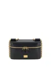 Dolce & Gabbana Sicily Cube Shoulder Bag In Black Leather