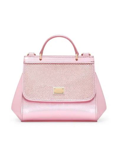 Dolce & Gabbana Kids' Sicily Shoulder Bag In Pink