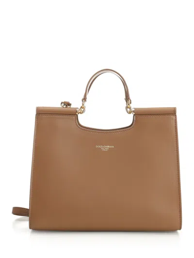 Dolce & Gabbana Sicily Shoulder Bags Brown