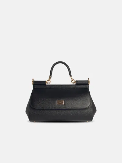 Dolce & Gabbana 'sicily' Small Black Leather Bag