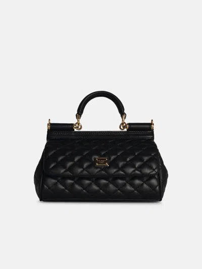 Dolce & Gabbana 'sicily' Small Black Leather Bag