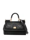 Dolce & Gabbana Small Sicily Floral-embroidered Tote Bag In Black