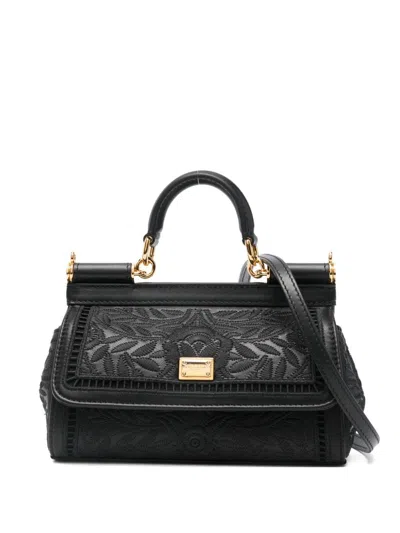 DOLCE & GABBANA DOLCE & GABBANA SICILY SMALL EMBROIDERED HANDBAG