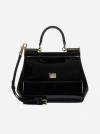 DOLCE & GABBANA SICILY SMALL GLOSSY LEATHER BAG