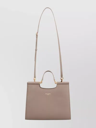 Dolce & Gabbana Sicily Small Leather Tote Bag