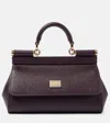 Dolce & Gabbana Small Sicily Tote Bag In Brown