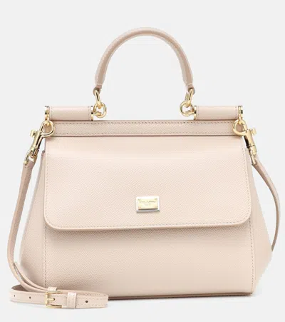 Dolce & Gabbana My Sicily Pink Mini Crossbody Bag With Adjustable And Removable Shouder Strap And Logo Lettering On 