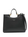 Dolce & Gabbana Black Calfskin Tote Bag With Adjustable Shoulder Strap In Black