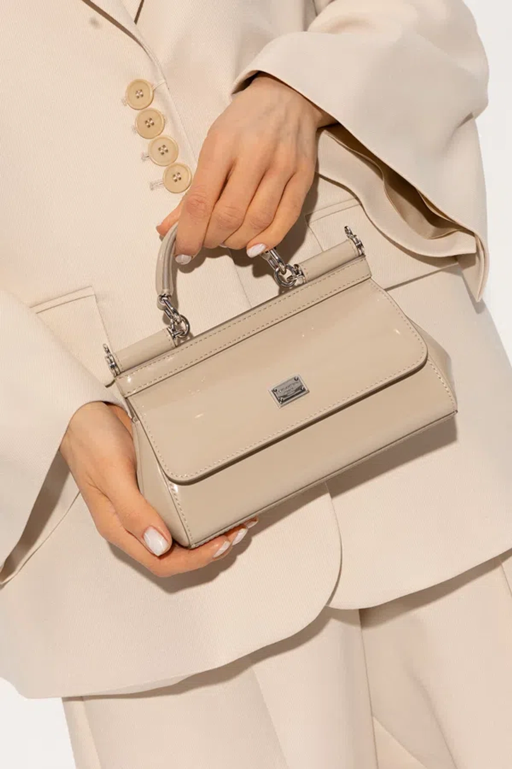 Dolce & Gabbana Small Sicily Bag In Polished Calfskin In