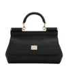 Dolce & Gabbana Women Sicily Small Leather Handbag In Black