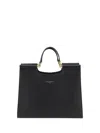 Dolce & Gabbana Small Sicily Calf Leather Tote Bag In Black