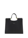 Dolce & Gabbana Small Sicily Calf Leather Tote Bag In Nero