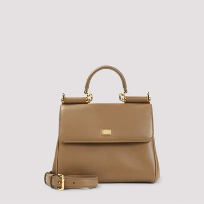 Dolce & Gabbana Sicily Soft Calf Leather Handbag Unica