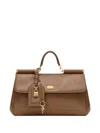 Dolce & Gabbana Handbag Soft Leather Padlock Detail In Neutral