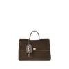Dolce & Gabbana Sicily Suede Handbag In Brown