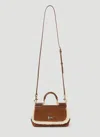 Dolce & Gabbana Sicily Suede Small Handbag In Brown