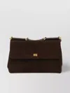 Dolce & Gabbana Sicily Suede Tote Bag With Adjustable Strap
