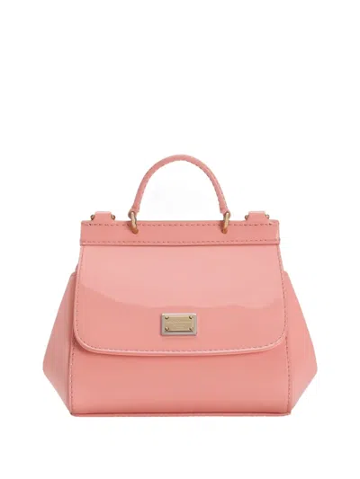 Dolce & Gabbana Kids' Sicily Top-handle Flap Tote Bag In Pink