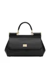 Dolce & Gabbana Black Sicily Medium Satchel