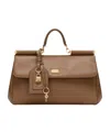Dolce & Gabbana Handbag Soft Leather Padlock Detail In Neutral